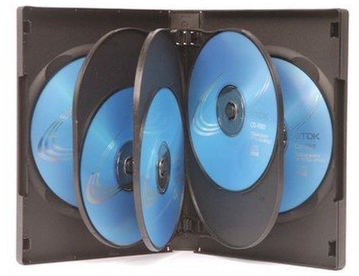 DVD-hoezen 10 stuks - 8-weg - zwart - schokbestendig - waterdicht - antislip - DVD-hoes