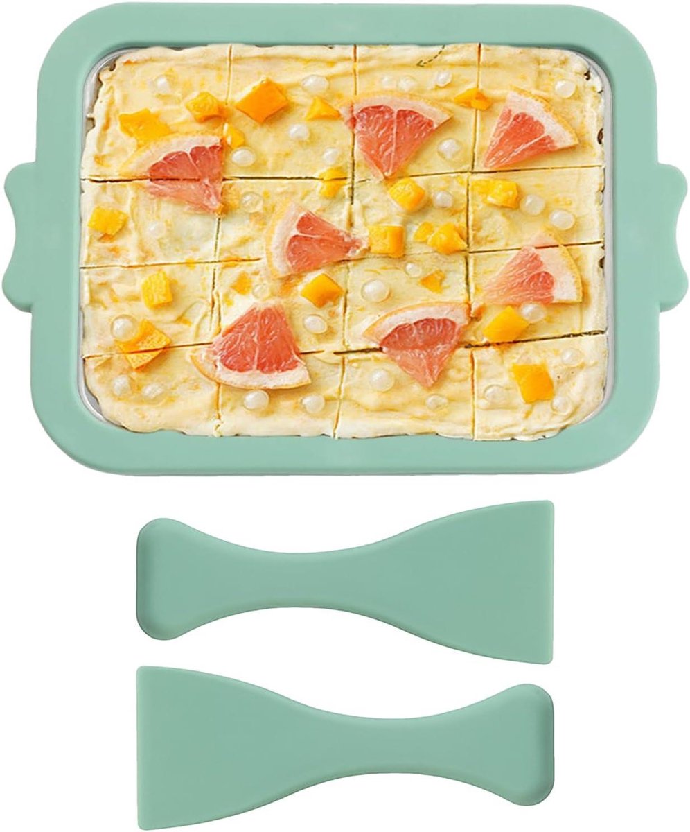 IJsroller Machine - IJsmaker Pan - Desserts Maken - Snel Invriezen - 24.5 x 17.5 cm - Meerkleurig