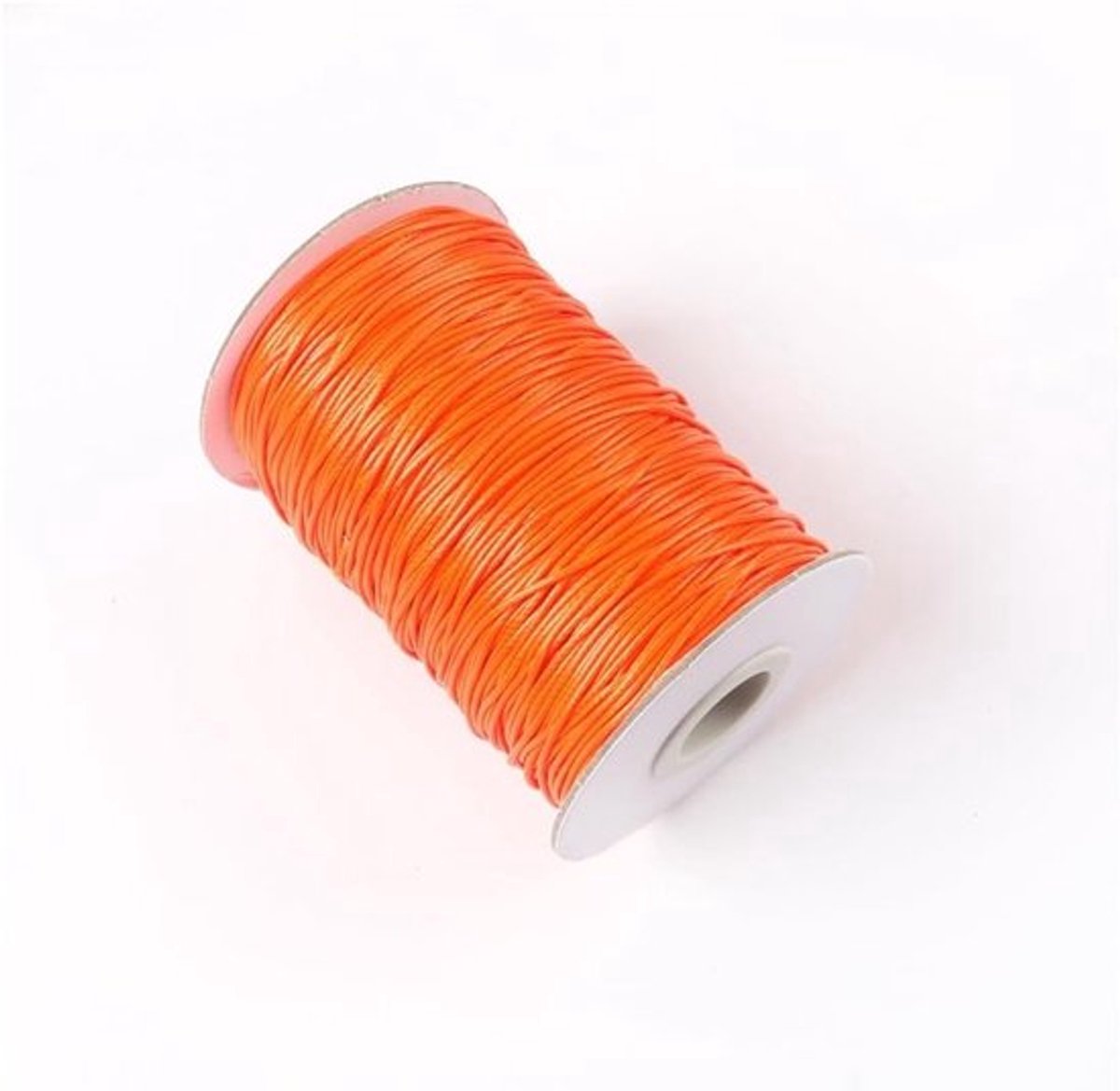 20 meter gewaxed katoenen koord voor sieraden maken, DIY projecten, armbanden en kettingen, 1 mm dik, oranje kleur