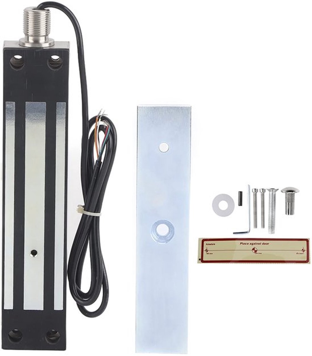 Deurslot 280 Kg Magnetisch - Waterdicht - Roestvrij Staal - Veiligheidsdeur - 12V/24V Voeding - IP68 Afdichting - Magnetisch Slot