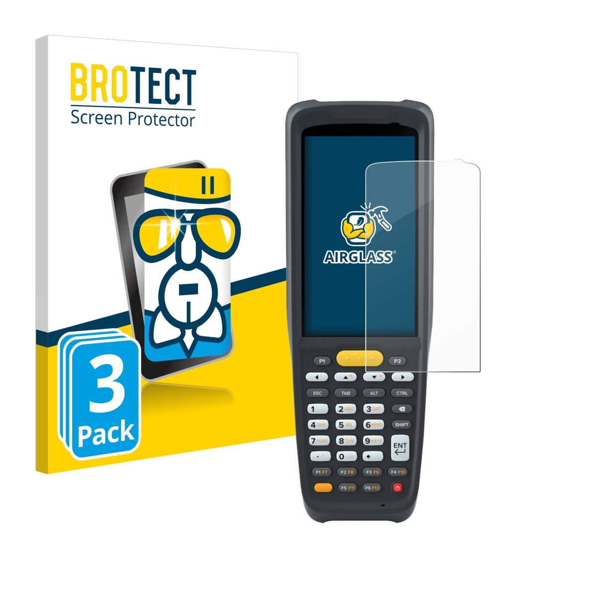 Screenprotector 3 Stuks voor Zebra MC2200 Beschermglas transparant