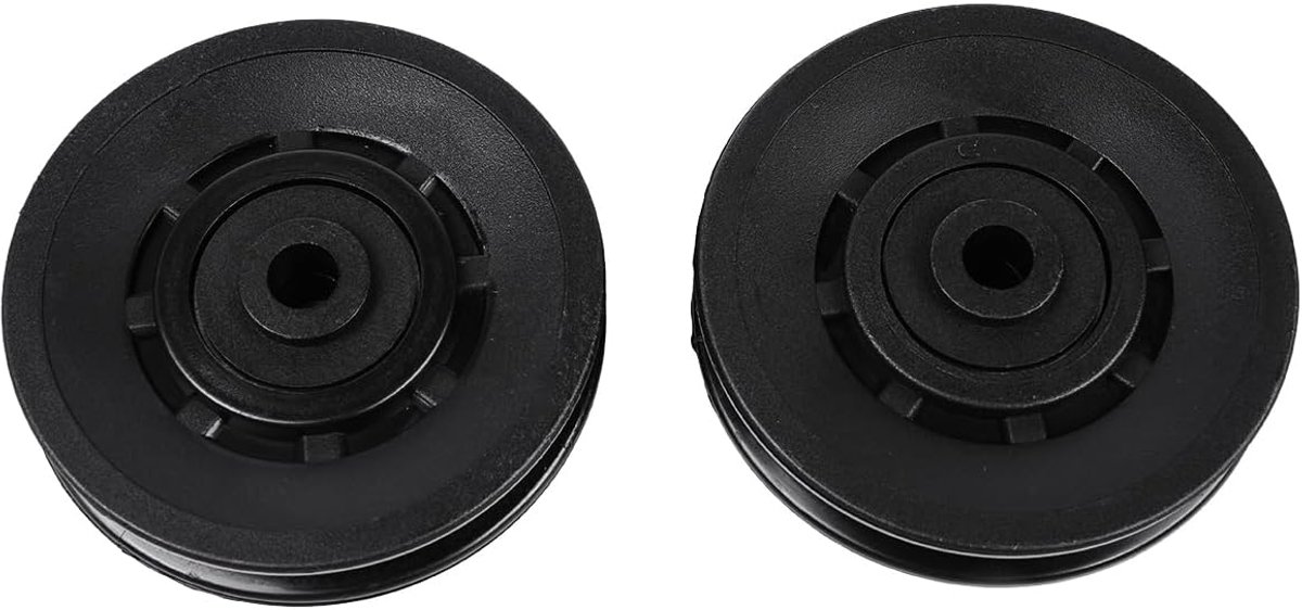 SnelShoppen - 2-Pack Oefening Katrollen, Stevig Lat Katrol Systeem, 10mm Binnenopening, U-vormige Groef voor Draad, Perfect voor Thuis Gym Pull Up Mac