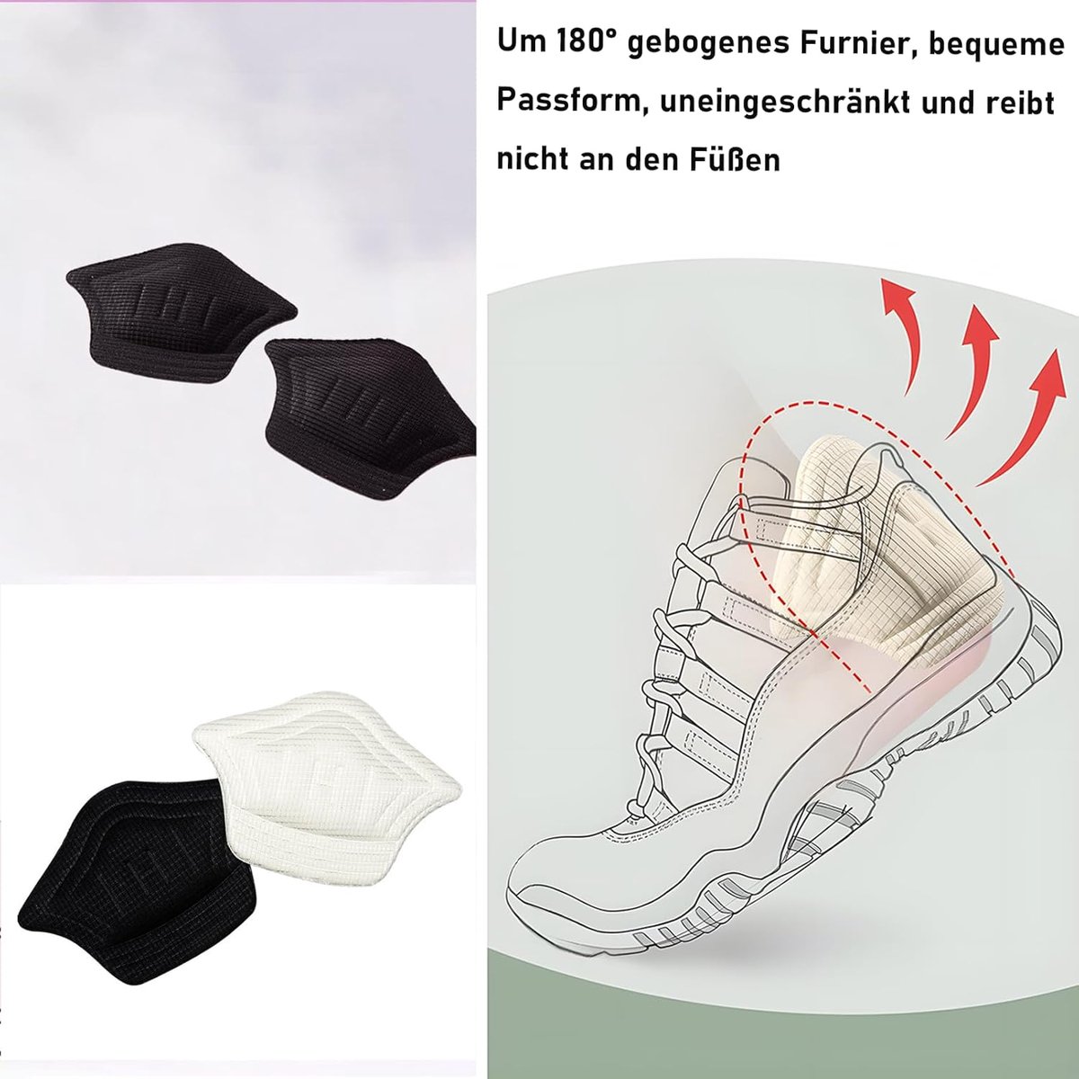 3 Pairs Heel Pads, Shoe Heel Protection with Sponge Inserts, Cut to Size Heel Guards, Heel Repair Kit - ShopVlot