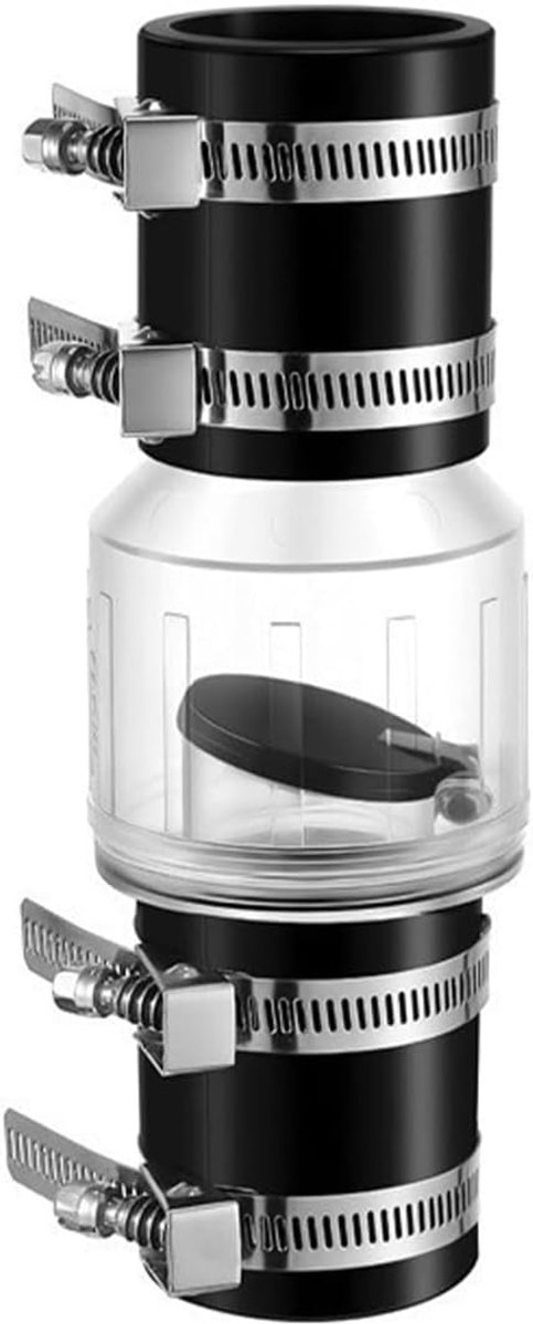 SnelShoppen - 2-Inch Afvoercheckklep met Veer - Geluidsreducerende Waterpomp Accessoire - Voorkomt Terugstroom en Geluidsoverlast - Ideaal voor Tuin e