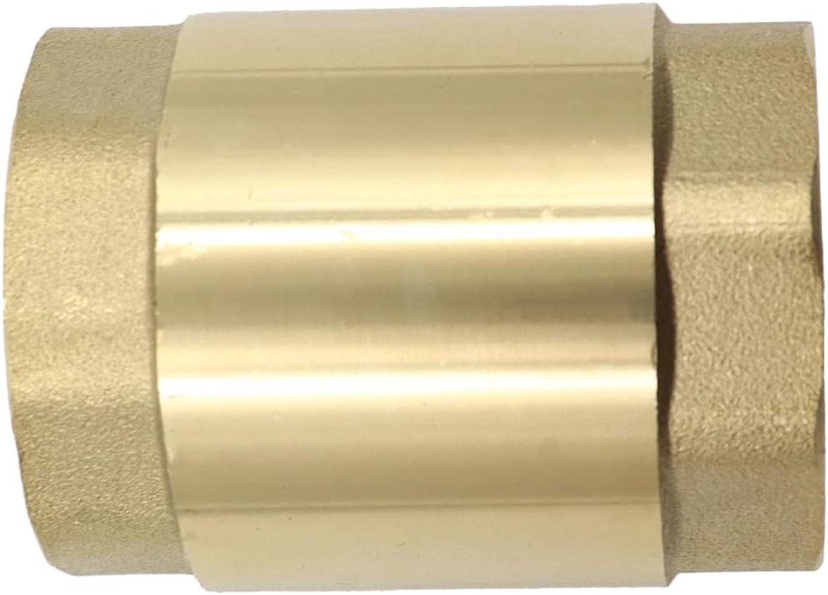 SnelShoppen - Dikte Messing Terugslagklep - 1/2" 3/4" 1" DN25 Veer Terugslagklep met Hefschijf 16kg Druk Schroefdraad Verbinding voor Waterleidingen/M
