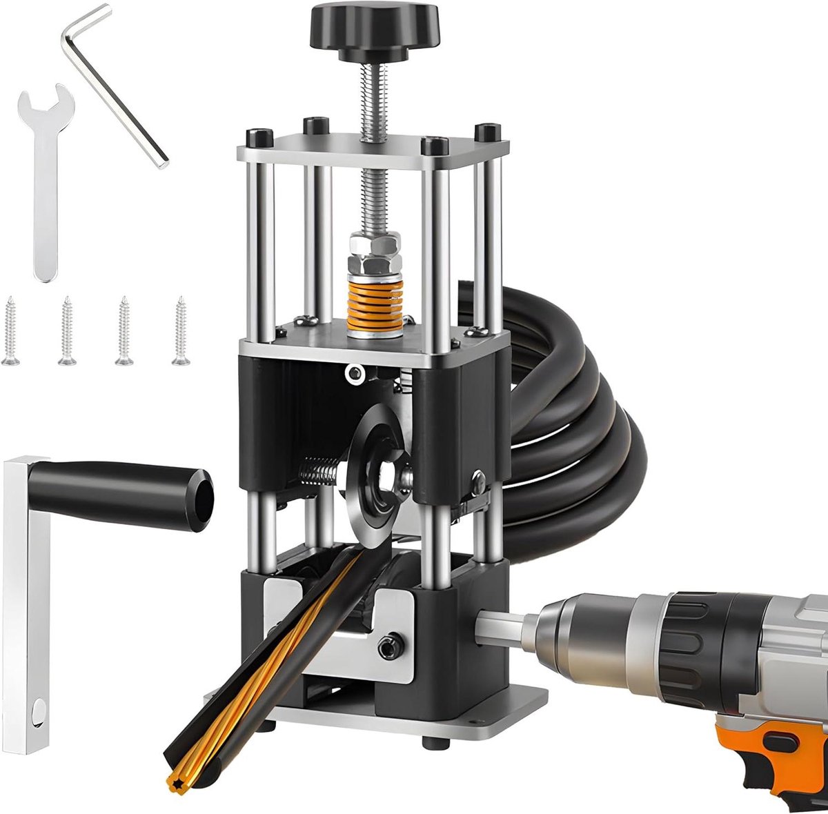 Kabelstripper Elektrisch - Draadstripper - Recycling Materiaal - Draagbaar Ontwerp - 1-25 mm - Zilver Zwart