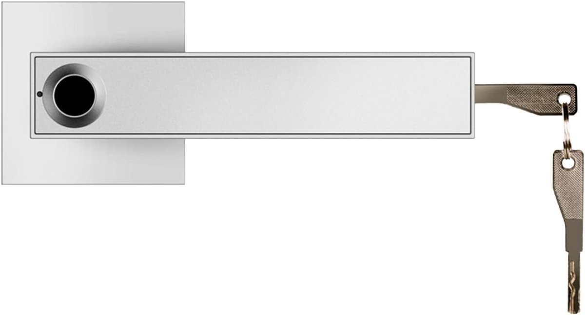 SnelShoppen - Lever Lock Set - Zinklegering Vingerafdruk Deurhendel Set - Links/Rechts Open Toegang Deur - Slank - Zilver
