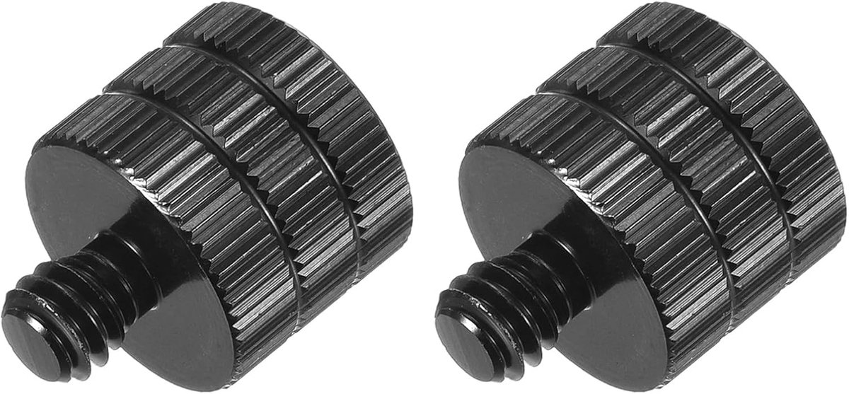 SnelShoppen - 2 Stuks Microfoon Statief Adapter, M8 Vrouwelijk naar 1/4 Mannelijk Draad Adapter voor Microfoon Statief Bevestiging op Camera Statief A