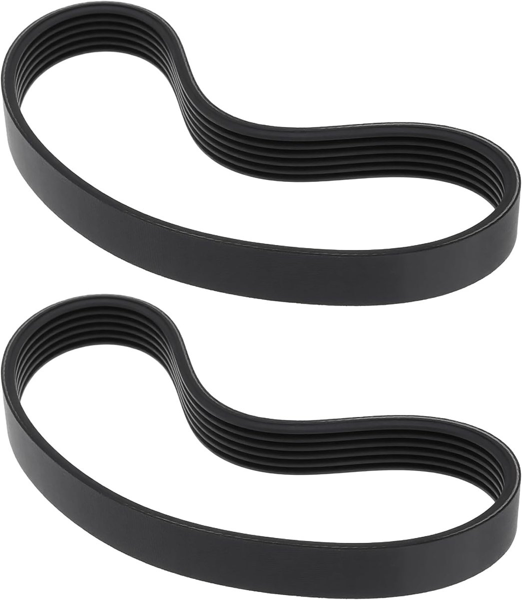 SnelShoppen - 2x Aandrijfriem 13,5 Inch 6 Rib Voor 13 Inch Houtdikker Planer - Duurzaam Rubber - Verbeterde Efficiëntie - Voor Houtbewerking
