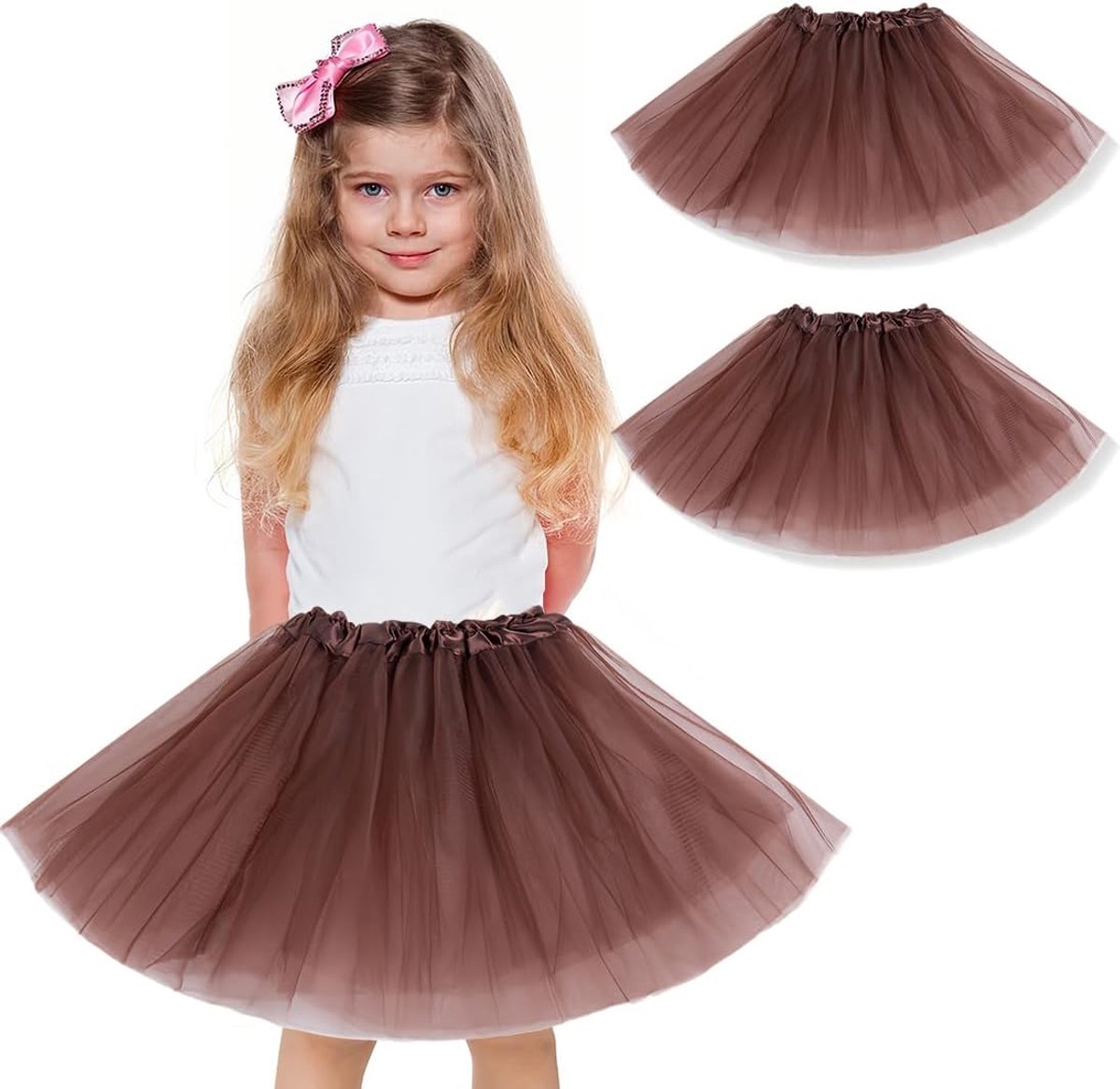 2 x Tutu Skirt, Ballet Dance Skirts, Party Skirts for Girls, Tutu Costume, Tulle Tutu for Dance Parties for Girls - ShopVlot