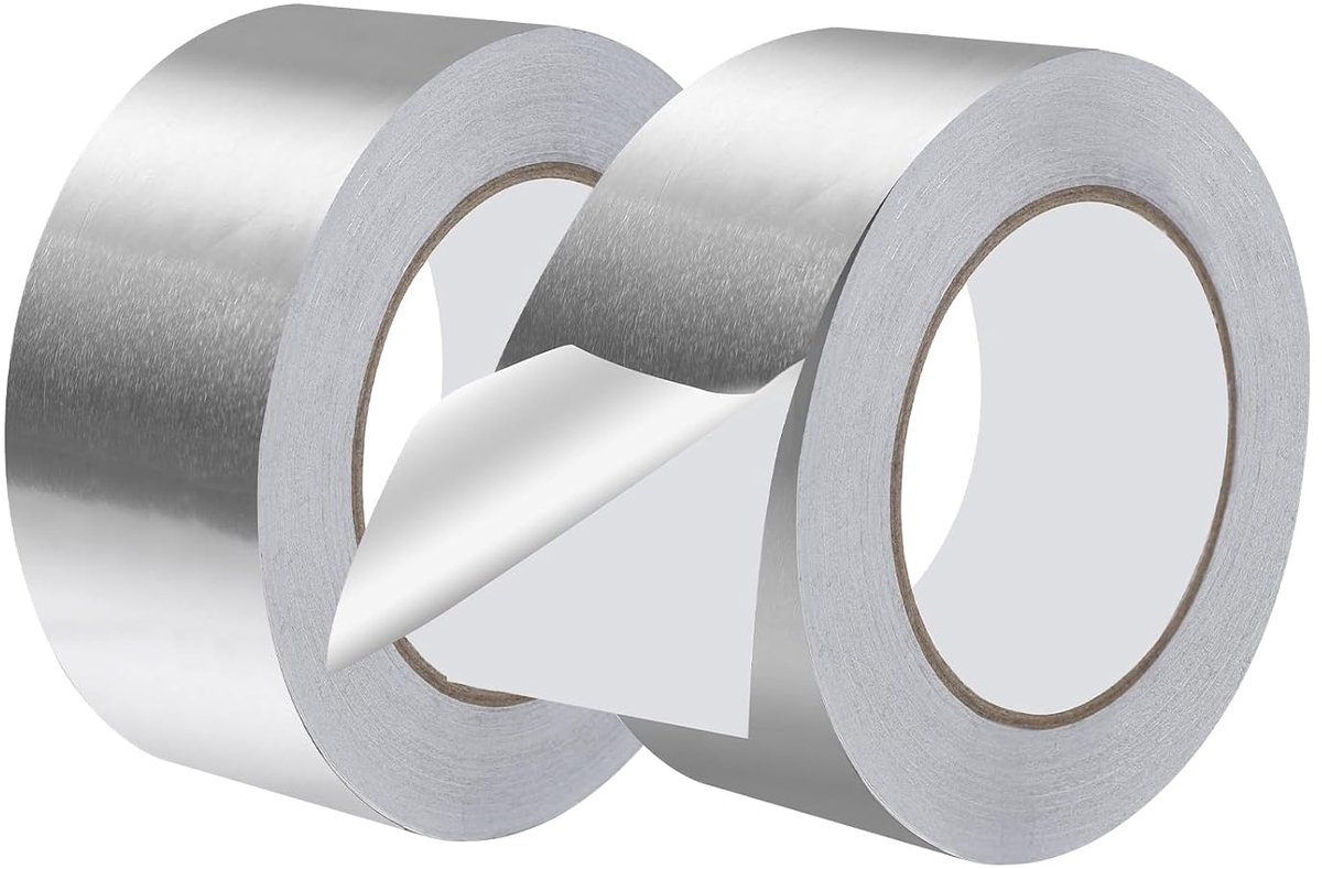 SnelShoppen - 2 Rollen Aluminium Folietape 50 mm x 50 m - Zelfklevende Aluminium Tape - Waterdicht, Vlamvertragend, Geschikt voor Binnen en Buiten - I