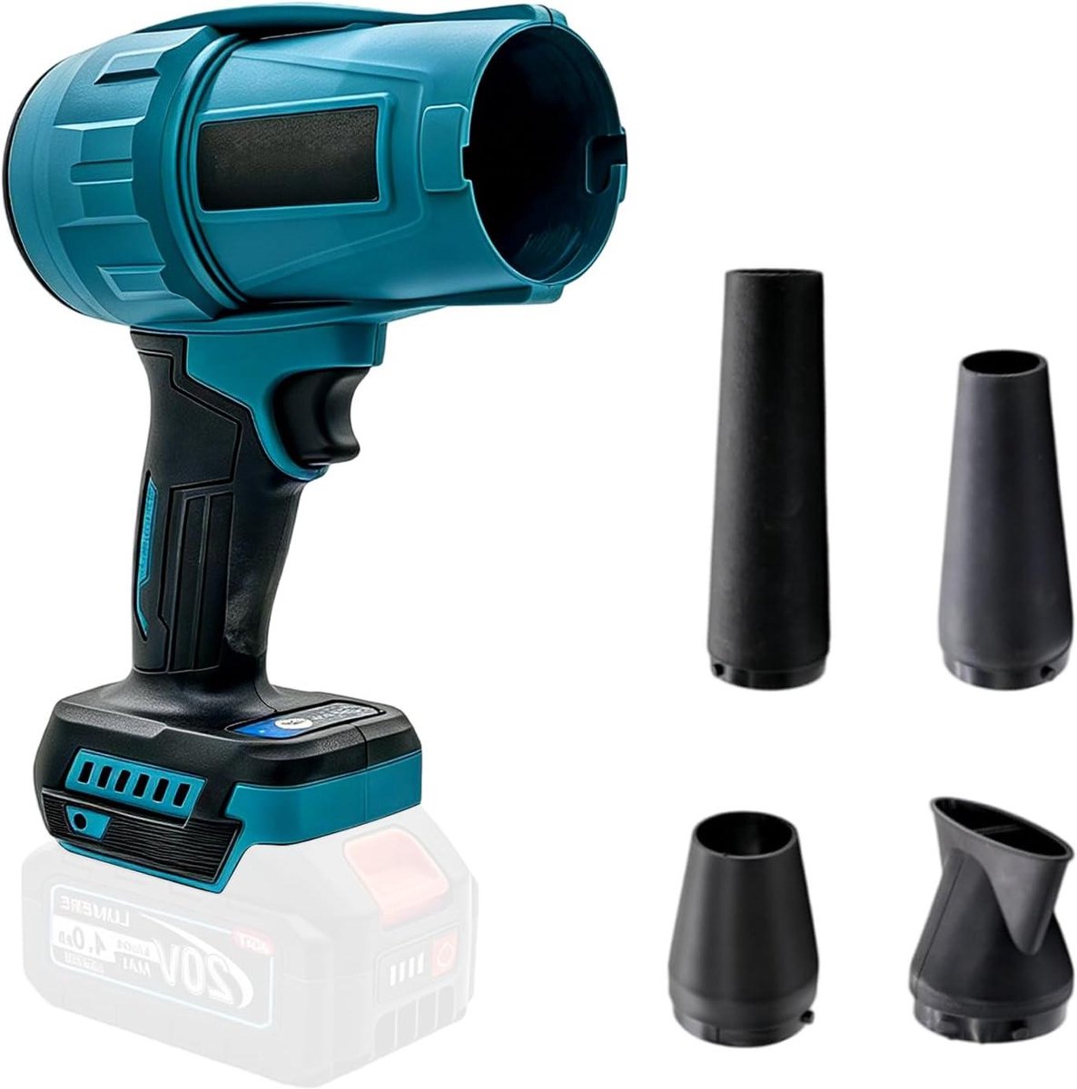 Draagbare Luchtblazer - Handblazer Stofblazer - Snel Reinigen - Krachtige Turbo Jet - 34.5 cm Lengte - Blauw