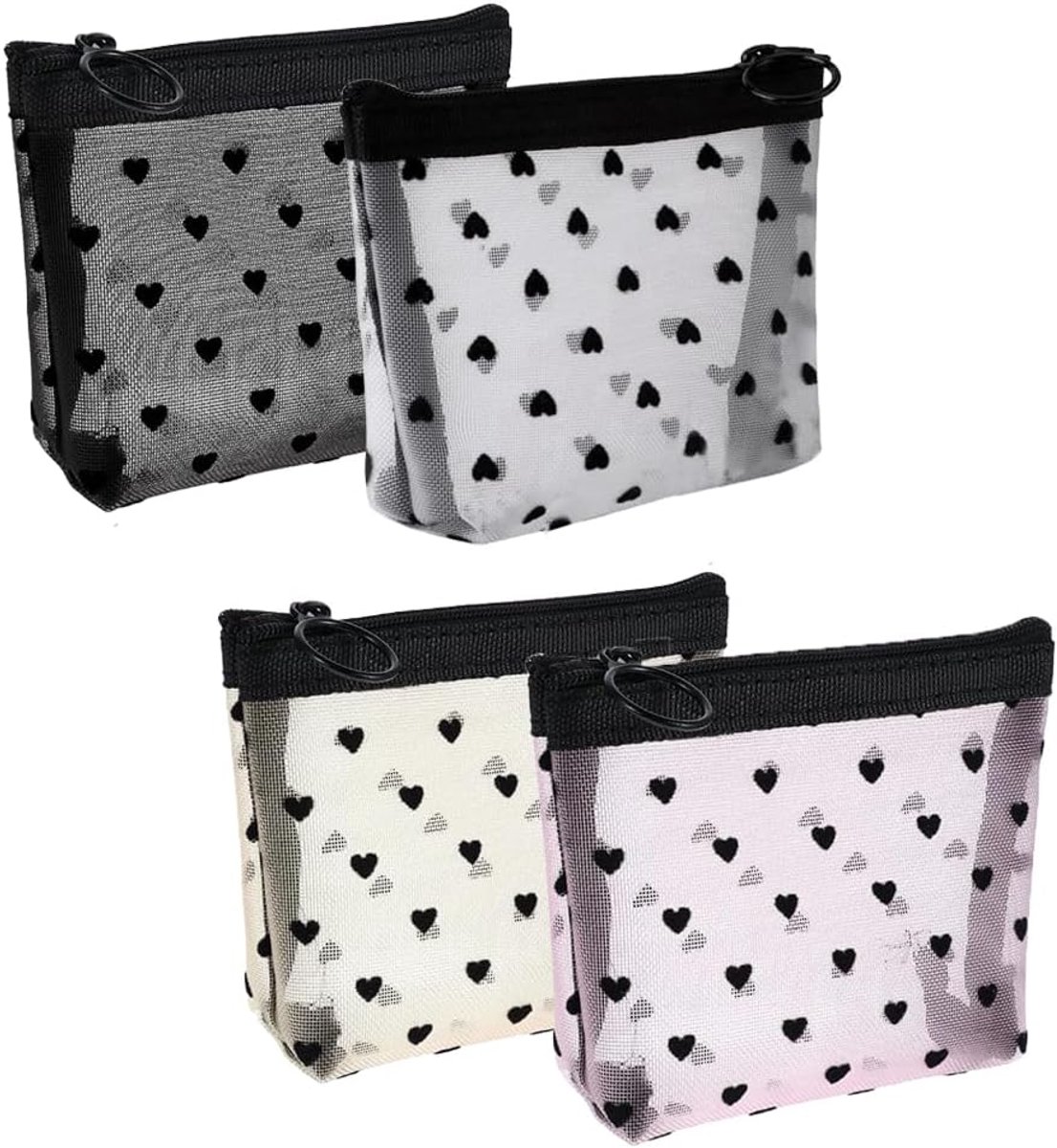 4pcs Mini Cosmetic Bags Small Makeup Bag Portable Travel Makeup Pouch Lipstick Cosmetic Accessories Organizer - ShopVlot