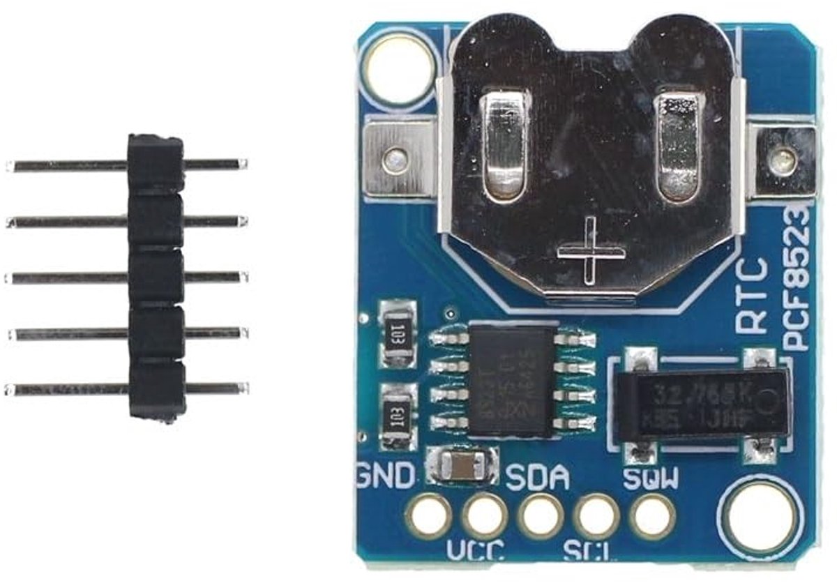 SnelShoppen - PCF8523 RTC Breakout Board - Echt Tijd Klok Module - Batterij Voeding - 3.3V-5V Tijdregistratie voor Microcontroller Projecten - Klok Co