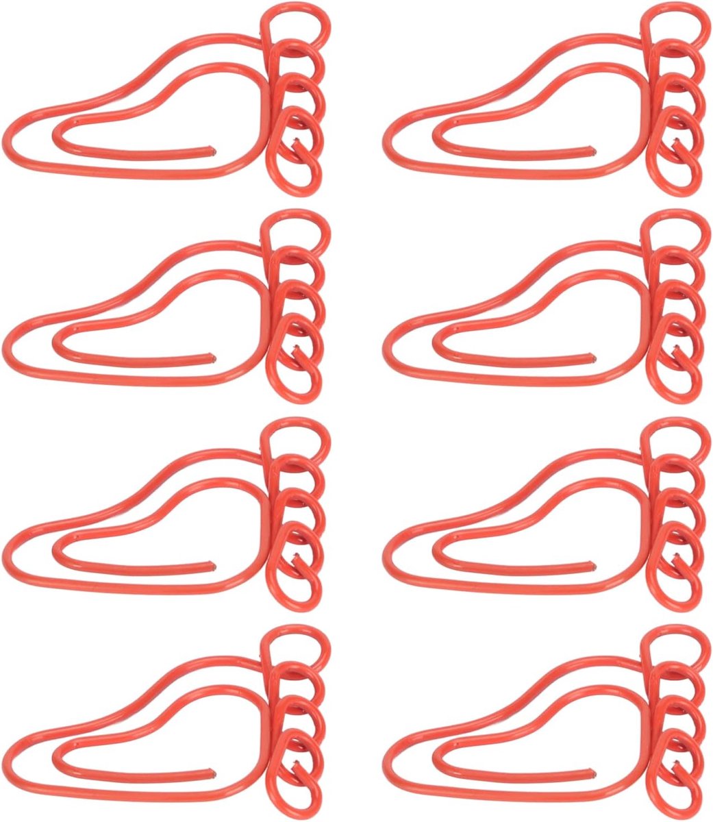 SnelShoppen - Metalen Schattige Voetpaperclips 100 Stuks Draagbare Antislipclips voor Bladwijzers en Kantoordocumentbestanden, Lichtgewicht en Compact