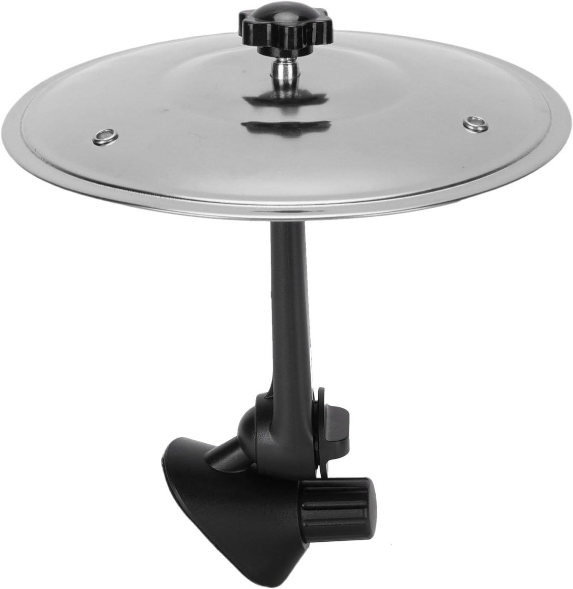 Mini Drum Crash Cymbal voor Auto, Eenvoudige Installatie en Duurzaam Ontwerp voor Ventilatie, Perfect voor Dashboard en Luchtverfrisser (ZILVER)
