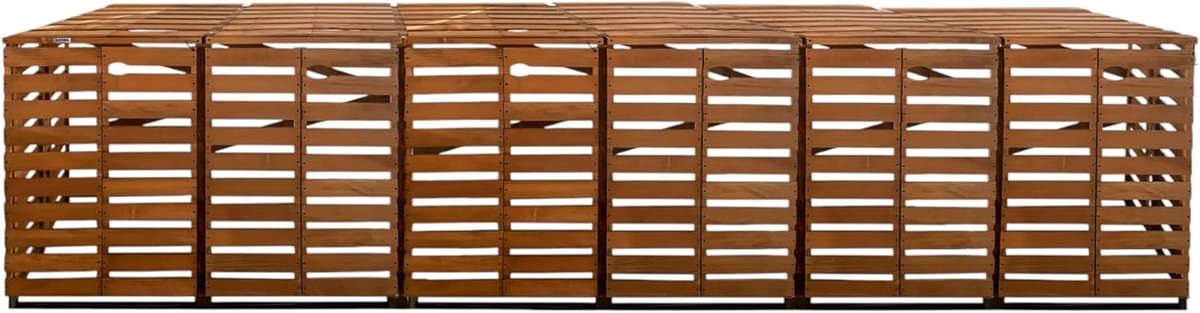 SnelShoppen - Containerconversie van geïmpregneerd vurenhout - 1/2/3/4/5x Kliko - Kliko conversie - Containeropslag - Bruin - Weerbestendig (Honingbru