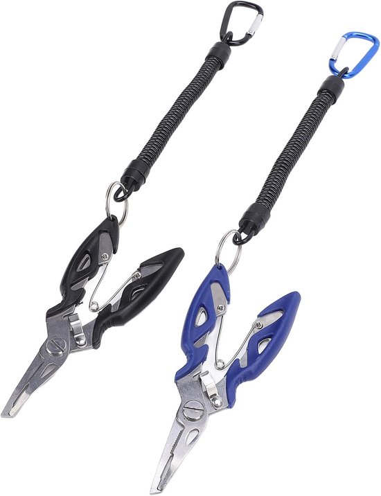 Vistang Set - Vis Tangen - Vissen Benodigdheden - Roestvrij Staal - 5 Inch - Zwart Blauw — afbeelding 3