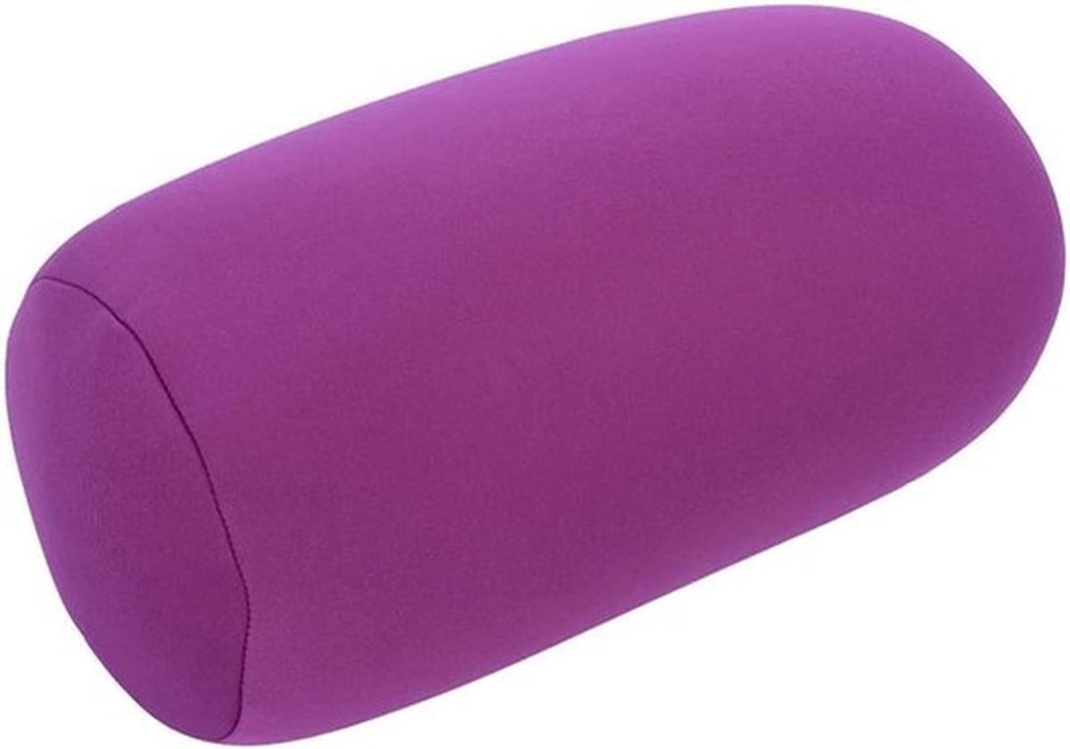 Comfortabele Neksteun Kussen voor Thuis en Reizen - Flexibel en Rond Kussen voor Cervicale Ondersteuning, Perfect voor Ontspanning en Slaap (Paars)