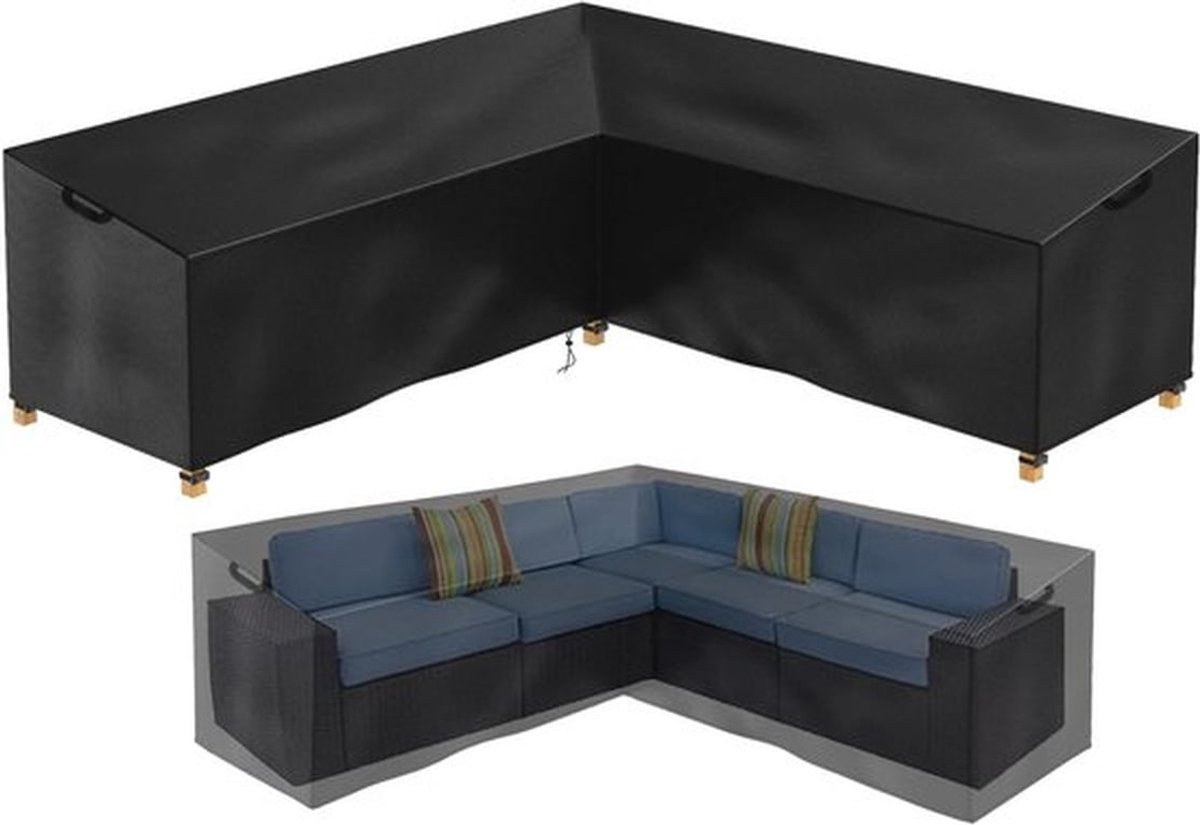 Tuinmeubelhoes voor Lounge Cocktail Stoel en Rattan Sofa - Waterdichte Bescherming 600D, Verleng de Levensduur van Meubels, 270 x 270 x 90 x 90 cm