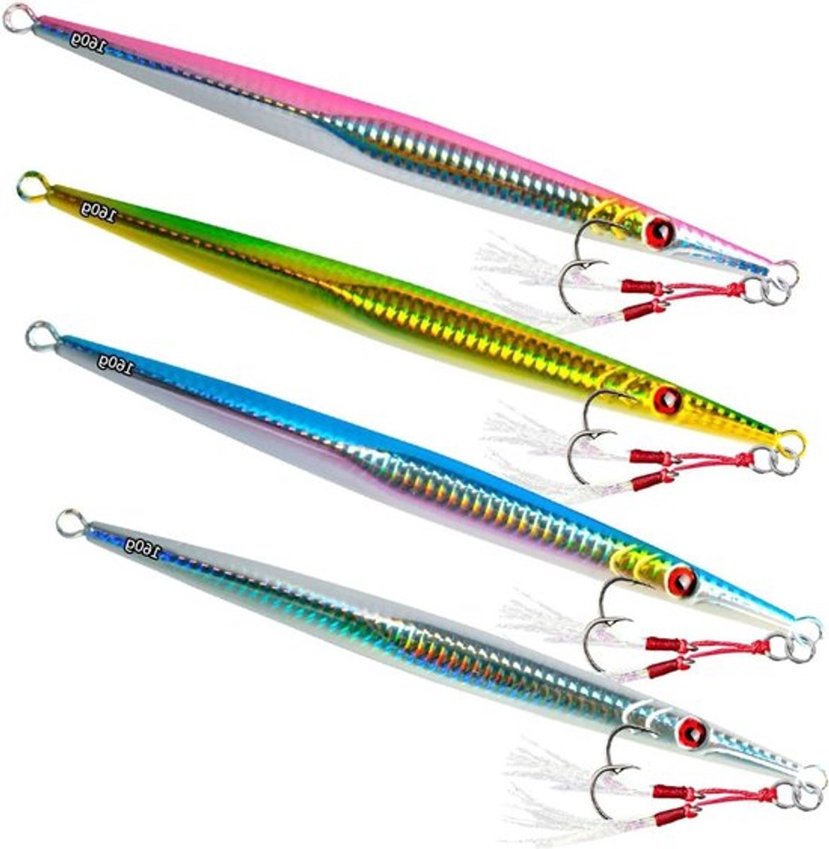 Diepe snel zinkende visaas, 4 stuks, 60g/80g/160g/200g, voor baars, makreel en jiggen