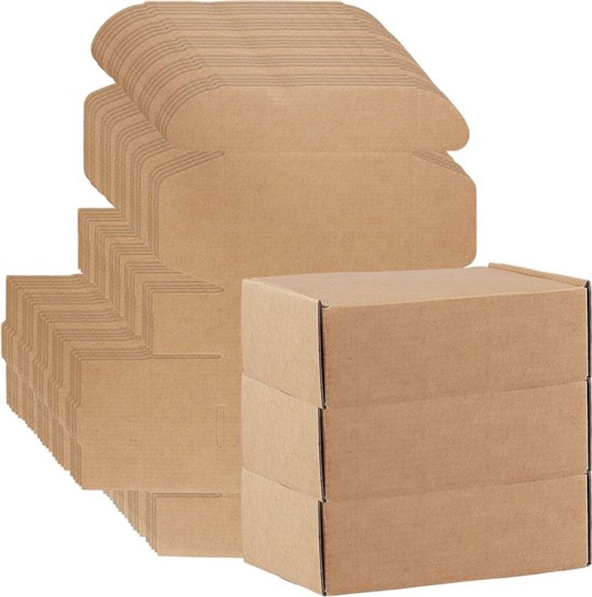 30 Stuks Golfkartonnen Verzenddozen 15 x 10 x 5 cm voor Verzending, Opslag en Cadeaus