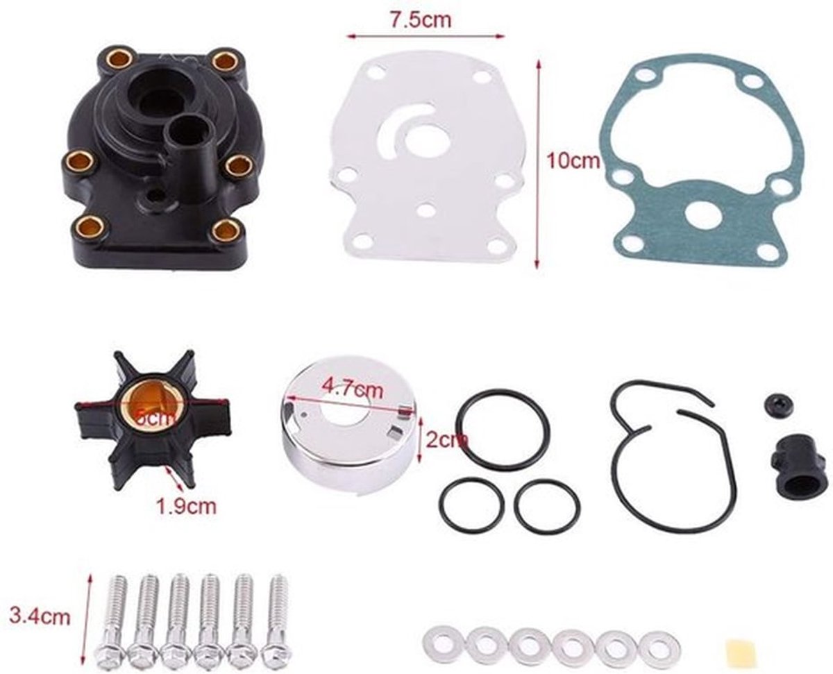 Waterpomp Reparatie Accessoires - Wielset 20/25/30/35HP - Behuizing - Impeller - O-ringen - Roestvrij Stalen Schroeven - Materiaal: Metaal/Kunststof - Buitenboordmotor Onderdelen