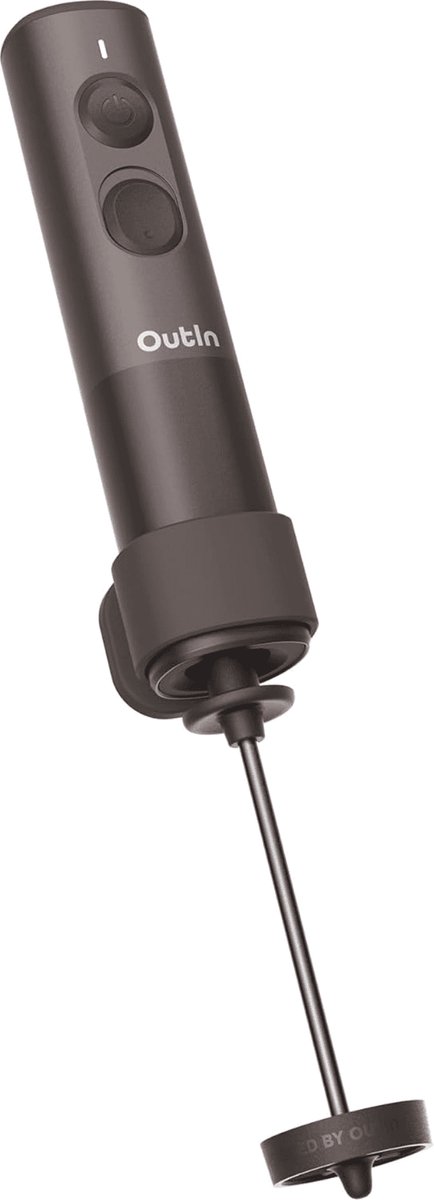 OutIn LattoGo Draagbare Melkopschuimer | Elektrische Melkopschuimer | Oplaadbaar | Microschuim | 2 Snelheden | Afneembare Garde | Compact Voor Reizen, Thuis En Kantoor
