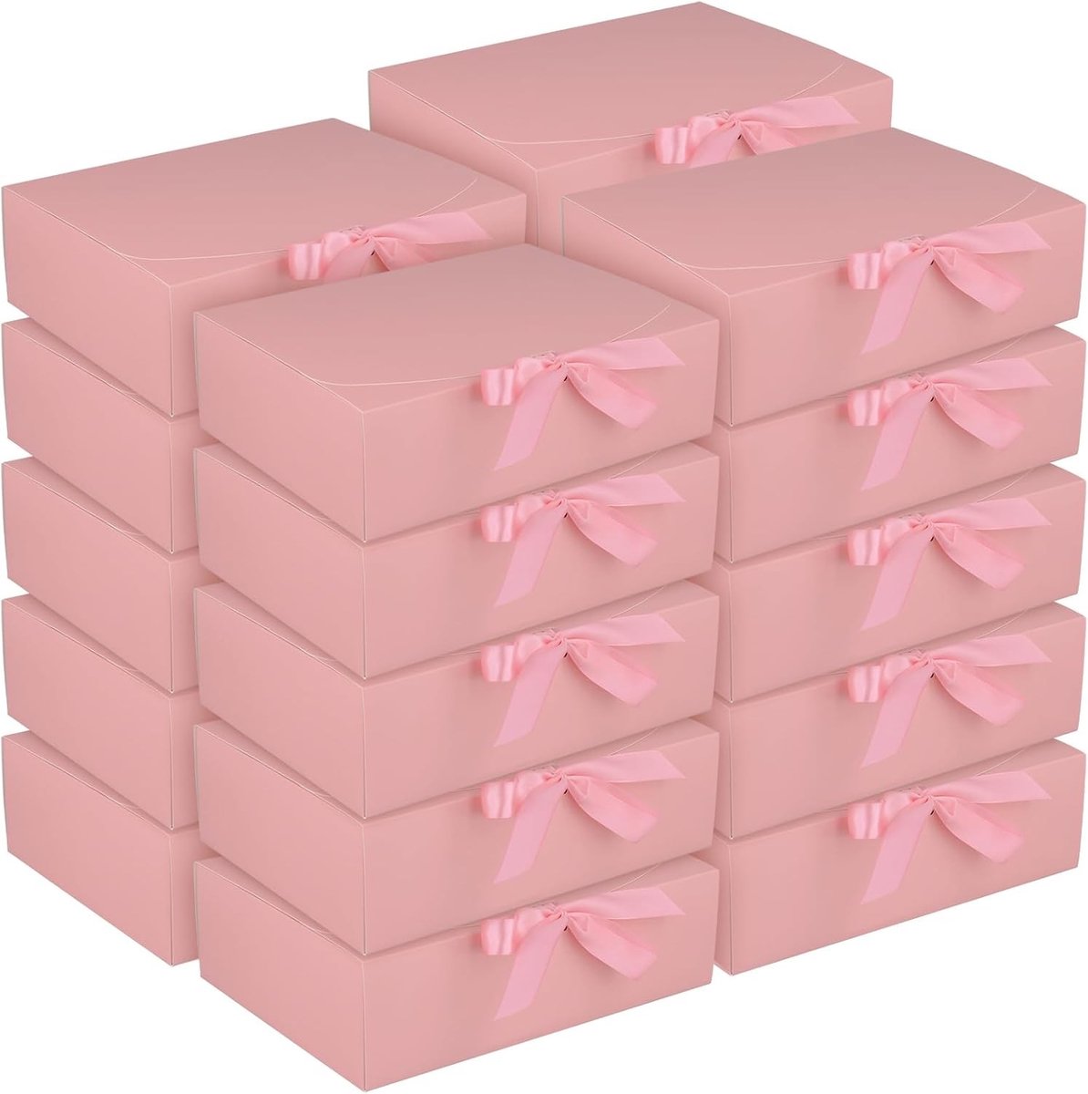 Set van 20 Roze Cadeau Dozen met Roze Lint, 27cm x 20cm x 8cm, Perfect voor Verjaardagen, Bruiloften en Feestjes