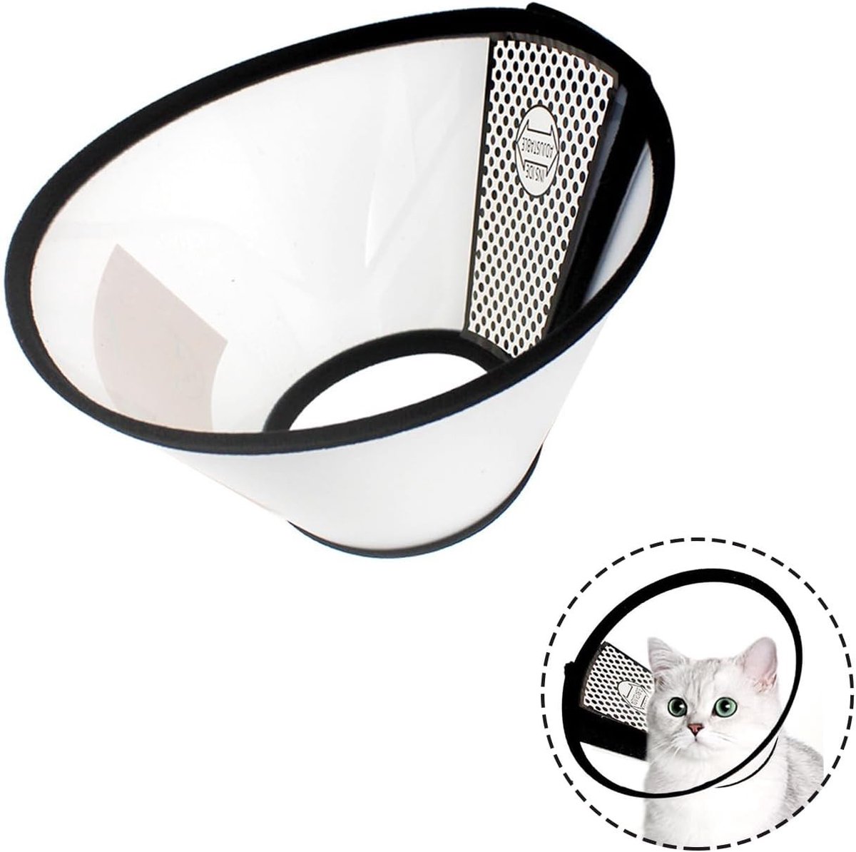 Beschermhalsband voor Honden en Katten - Plastic Beschermkegel voor Kleine Honden en Katten, Verstelbaar en Comfortabel