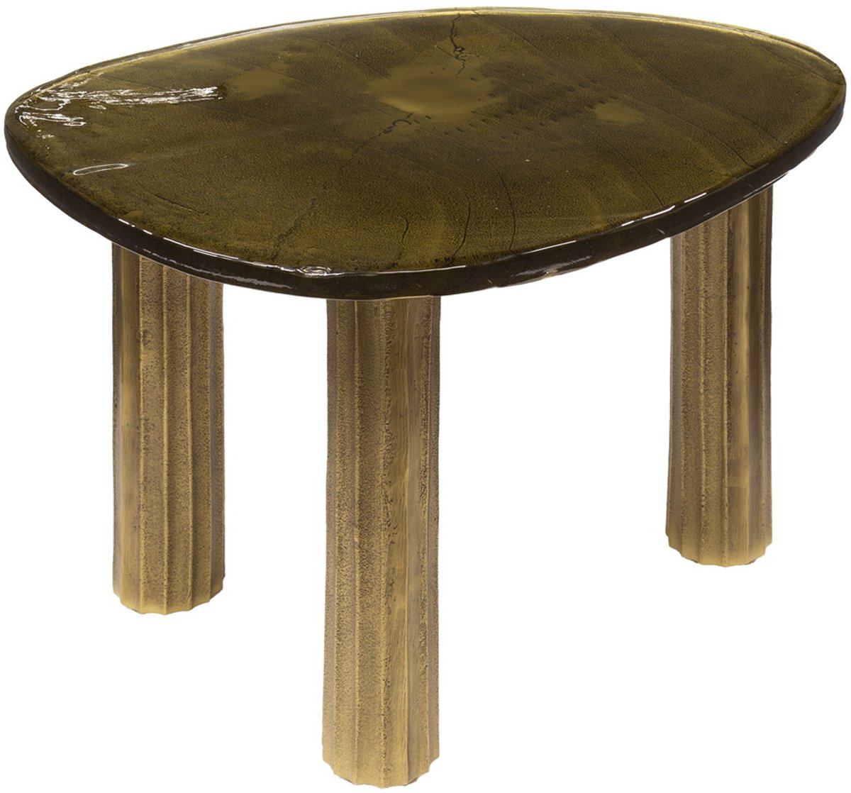 Giga Meubel Salontafel Eclipse - Goud Glas - 62x45x40cm