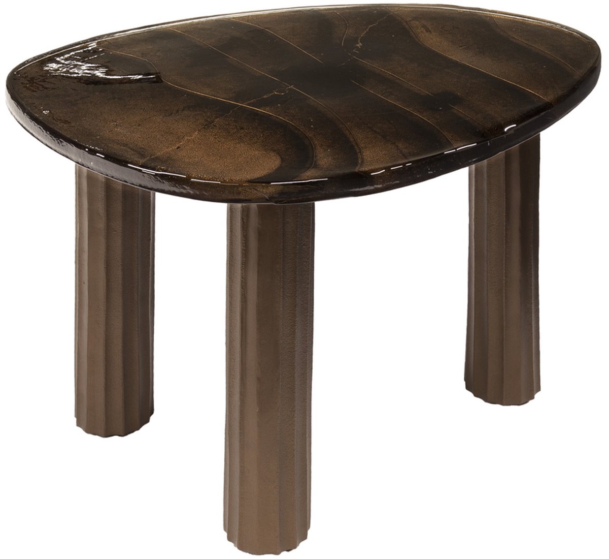 Giga Meubel Salontafel Eclipse - Koper Glas - 62x45x40cm