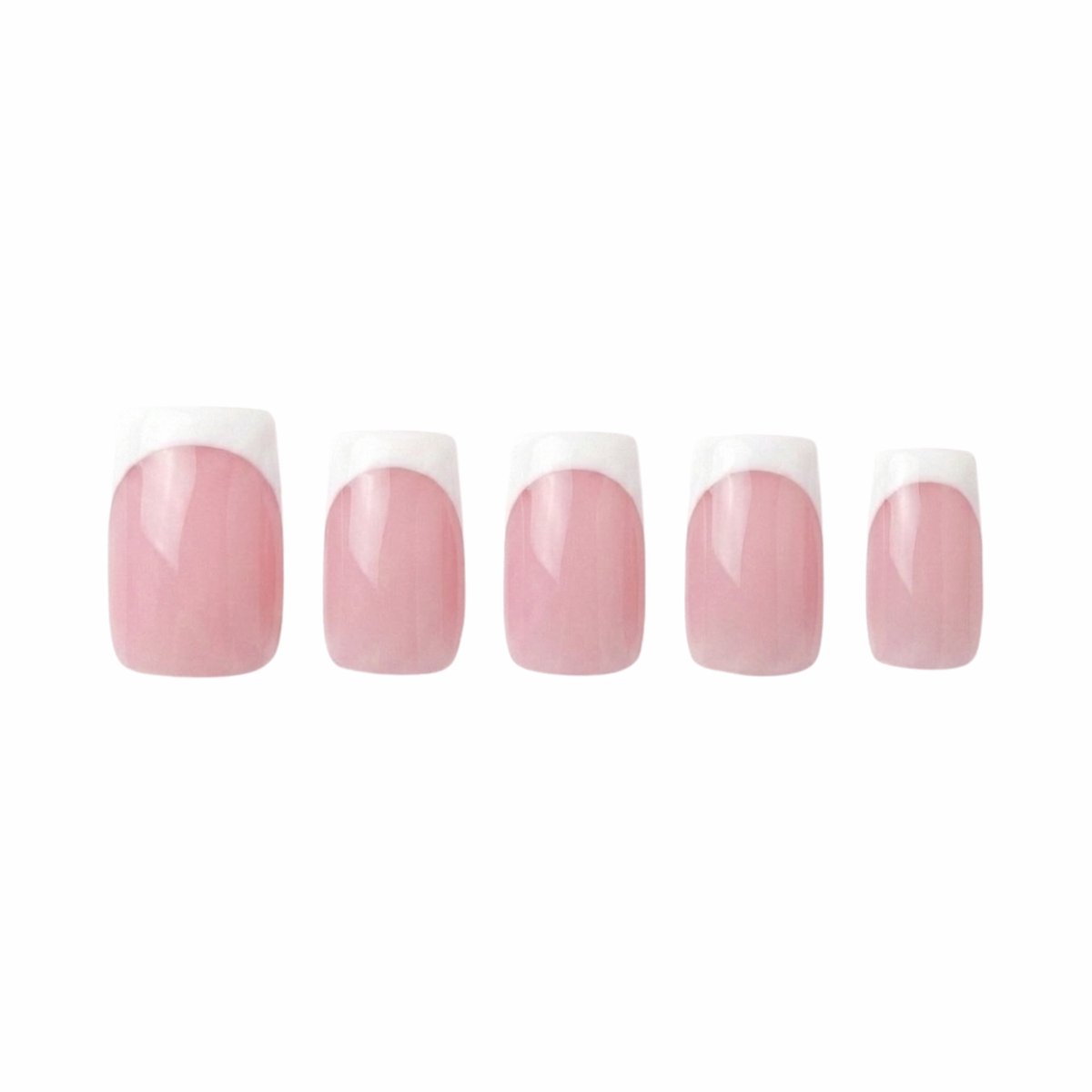 Boozyshop ® Press On Nails Micro French Manicure - Kunstnagels / Plaknagels - Roze & Wit - Inclusief Nagellijm - 24 Stuks