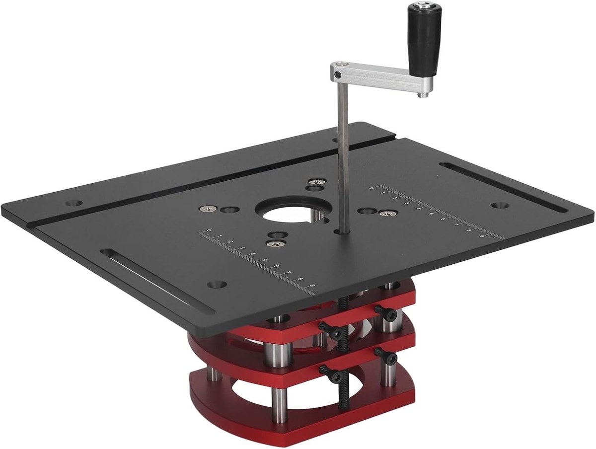 Hoge Precisie Freeslift voor Houtbewerking, Eenvoudige Bediening, Vaste Klem, 51 mm Hefgebied, Aluminium en RVS Constructie