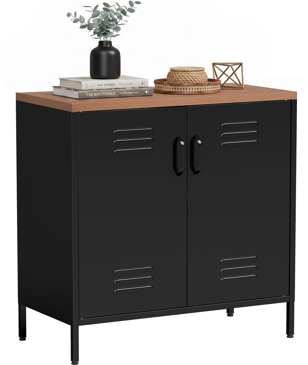 HOMCOM Sideboard-Stahl-Schwarz