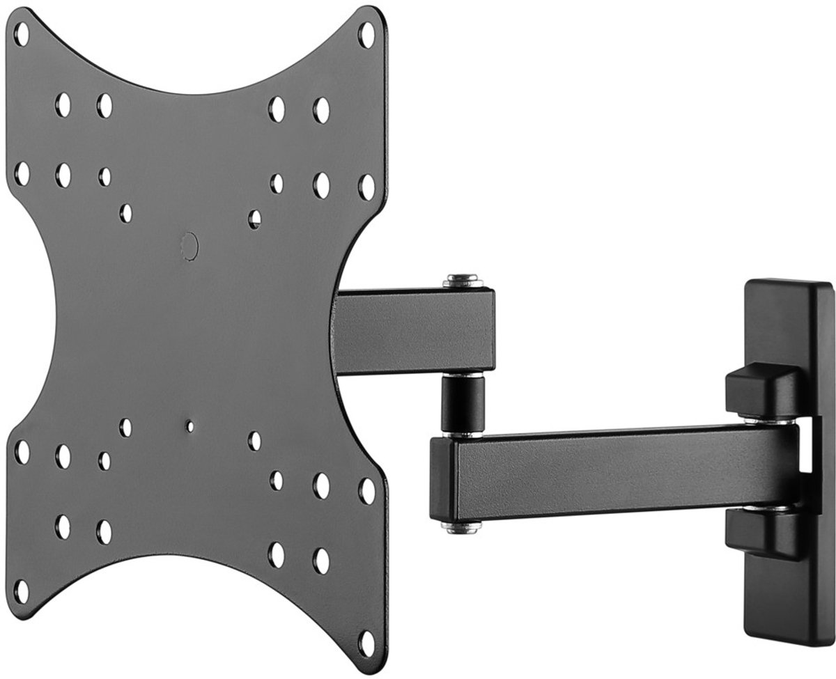 TV muurbeugel voor 23-42 inch schermen - Full Motion - Basic - Tot 15kg - Zwart