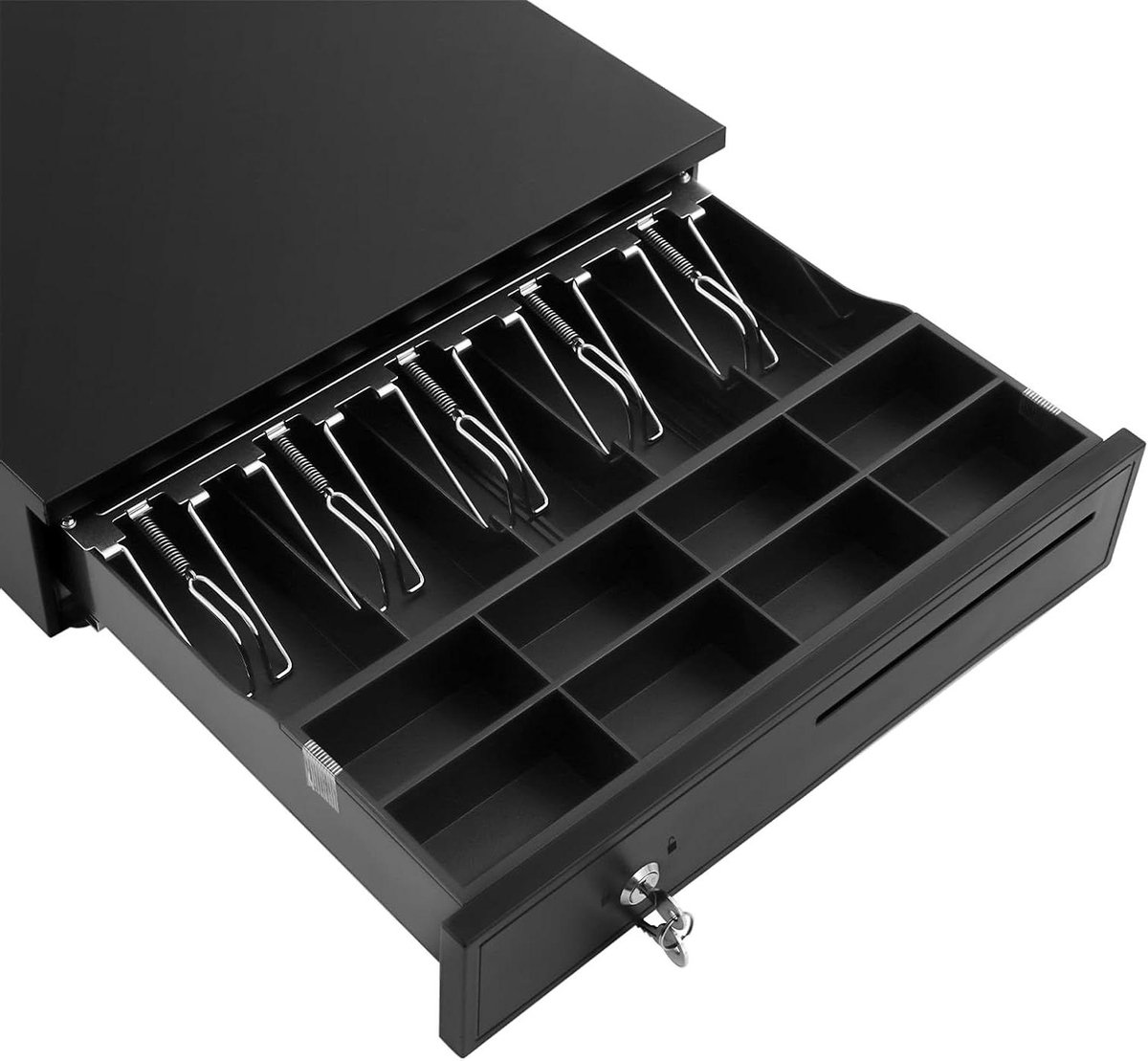 Kassalade Geldcassette - Geld Lade - Veilig Geld Bewaren - 5 Bankbiljet & 8 Muntvakken - 425 cm Breed - Zwart