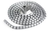 Rubbermagazijn - Kabelgeleider 28mm grijs - Kabelgoot bureau - Kabelbinder - Spiraalband - Cable sleeve - Lengte 3 meter
