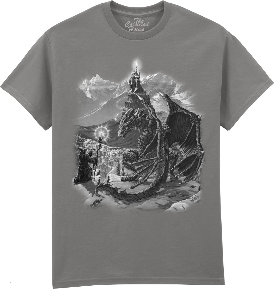 Tovenaar Draak The Encounter The Coloured House T-shirt S