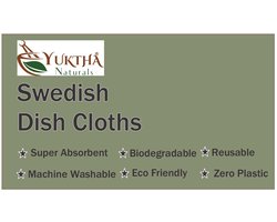 Yuktha Eco-vriendelijke herbruikbare vaatdoeken, absorberende cellulose spons doek voor het reinigen van keuken - ShopVlot