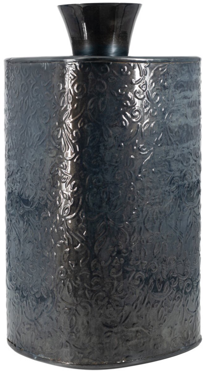 Metalen vaas driehoek blue stone