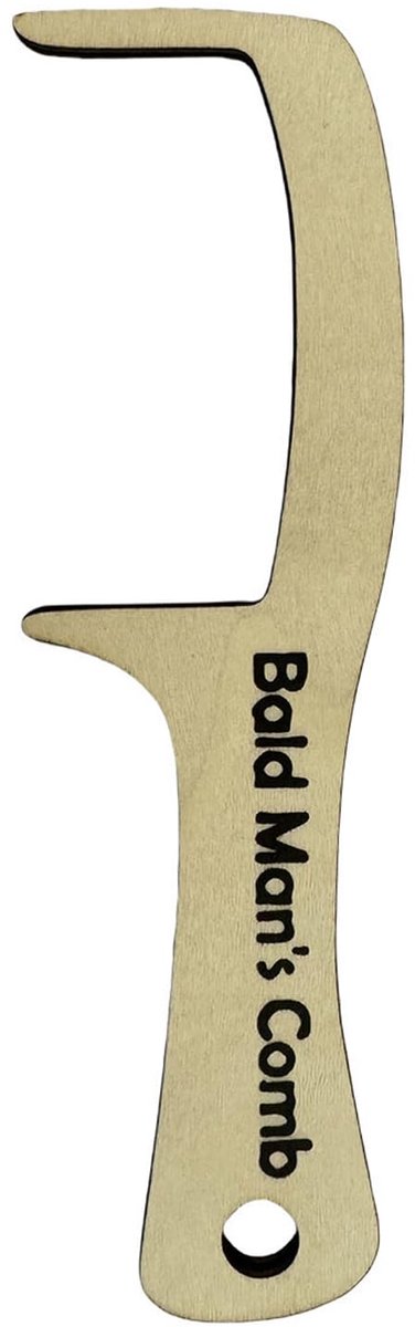 Kale mannen kam - Grappige kam - Houten kam - Grapcadeau - 1 april cadeau - Funny gift - Cadeau voor kale man - Grappig cadeau - Bald man's comb - Hout - 17 cm - Jonyx