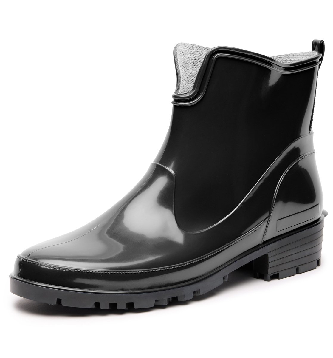 Ladeheid LA-LMG-930-Elke Dames Regenlaarzen - Rubber - Enkelhoogte - PVC - Waterdicht – Zwart – 39