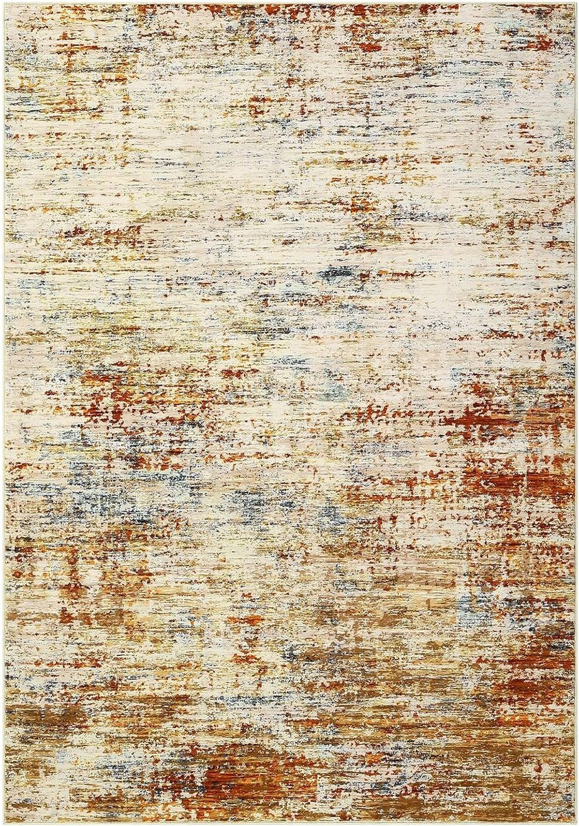 Vloerkleed Abstract Oranje 200x290 cm Fluweel Pearl Velvet TPR Opvouwbaar