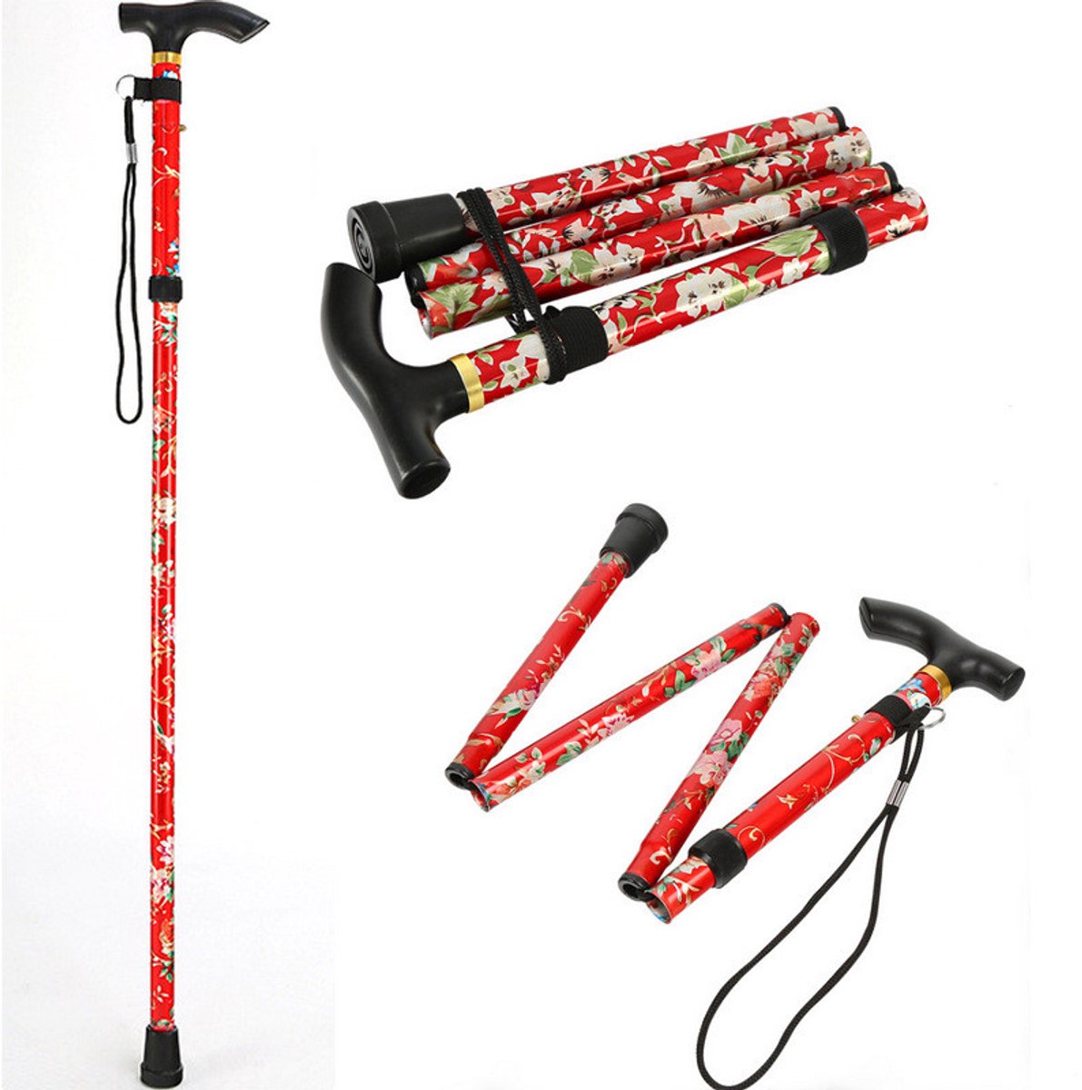 Lichtgewicht aluminiumlegering trekkingstok voor wandelen