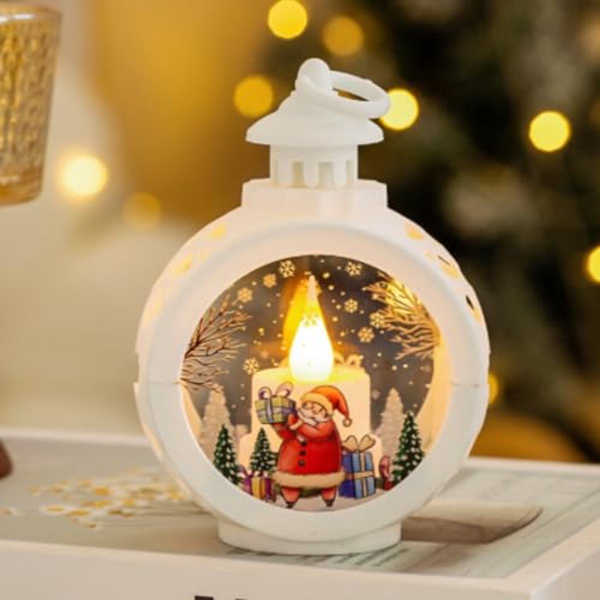 Namajunas - Kerstverlichting met handvat - LED verlichting - Bureau decoratie - Kerstversiering - Kerstdecoratie - Kerstlampjes - Warm Wit - Kerstcadeau - Kersthangers - Inclusief knoopcelbatterij