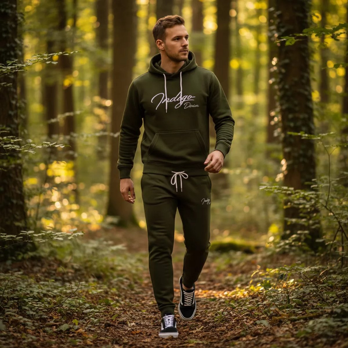 Indigo Denim - Joggingpak Heren Jongens - SALE - Kaki Groen