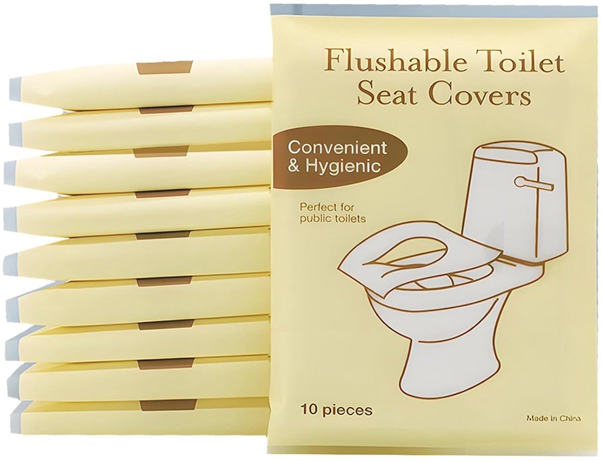 Toiletkussen - Wit - 42,5 x 36 cm - Wegwerp Toiletbrilhoezen van Papier - Voor Openbare Toiletten
