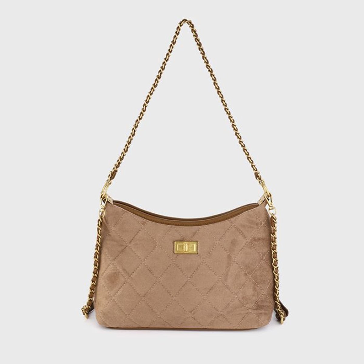 Bijoutheek Tas Schouder Ruit Diamond Patroon Khaki