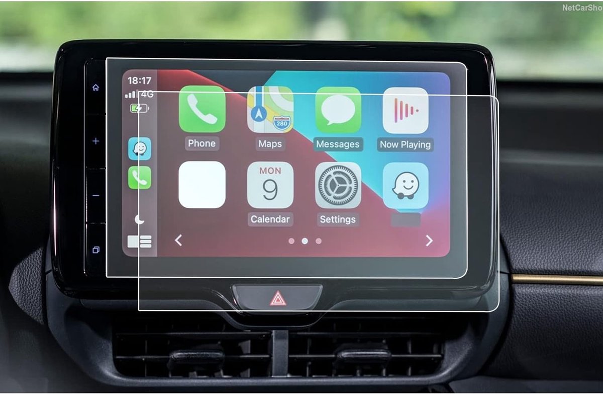 Navigatiebeschermfolie voor Toyota Yaris Cross 2021-2023 - 4H Krasbestendige 9 inch GPS Screen Protector en Auto Accessoires